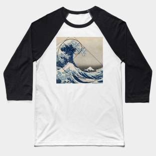 Golden Ratio - Great Wave of Kamagawa - Fibonacci Spiral Baseball T-Shirt